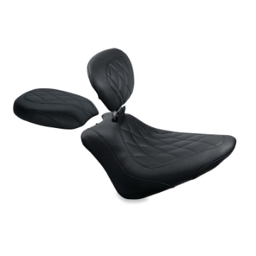 Picture of Mustang 11-13 Harley Blackline,12-17 Slim-Slim S Wide Touring Solo Seat w-DBR Diamond - Black