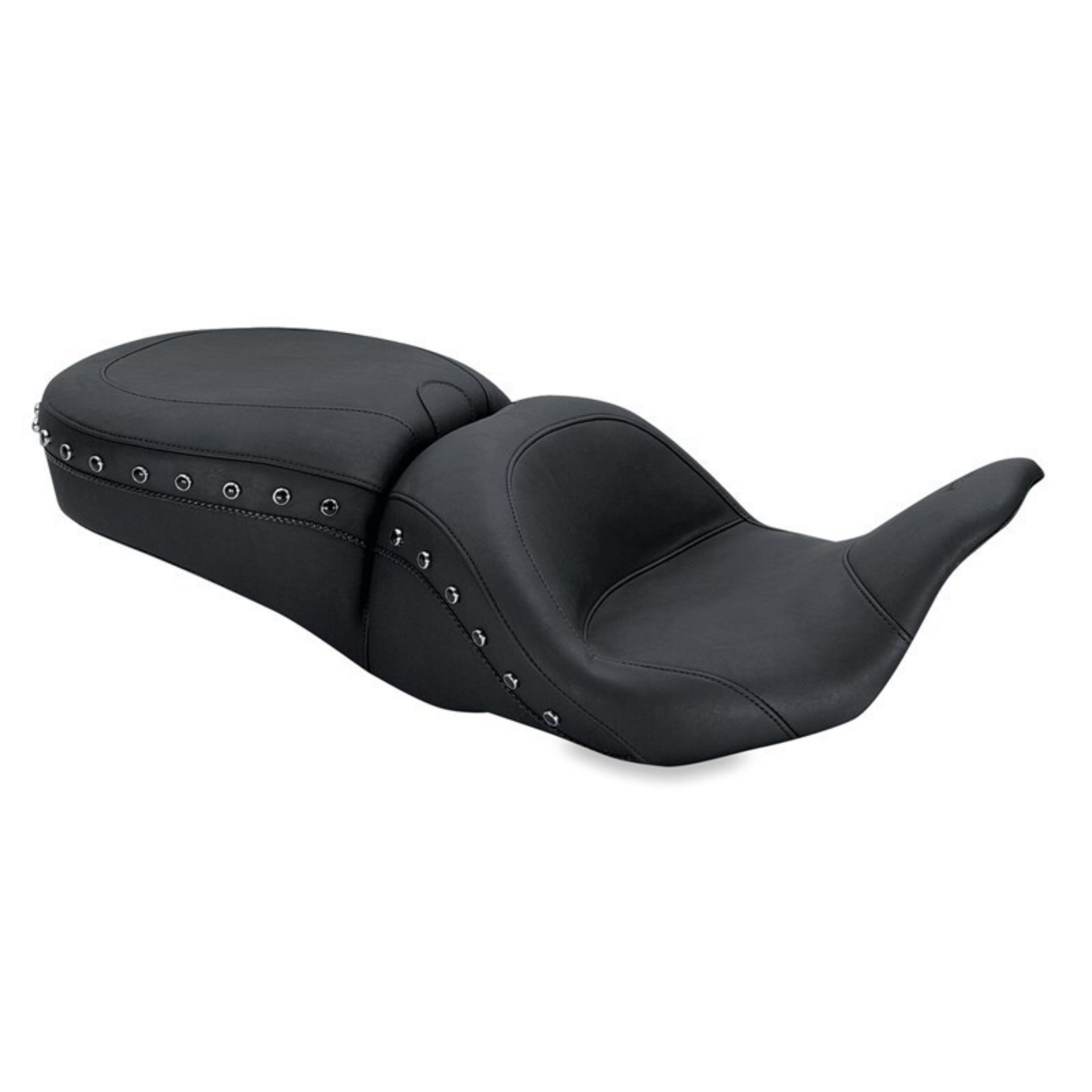 Picture of Mustang 08-21 Harley Electra Glide,Rd Glide,Rd King Str Glide Lowdown 1PC Seat Black Pearls - Black