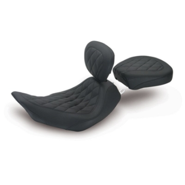 Picture of Mustang 97-07 Harley Rd King,06-07 Str Glide,00-05 Eagle Wide Tripper Solo Seat Dr Back Diam - Black