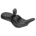 Picture of Mustang 11-19 Kawasaki Vulcan 1700, Vaquero Std Touring 1PC Seat w-Driver Backrest - Black