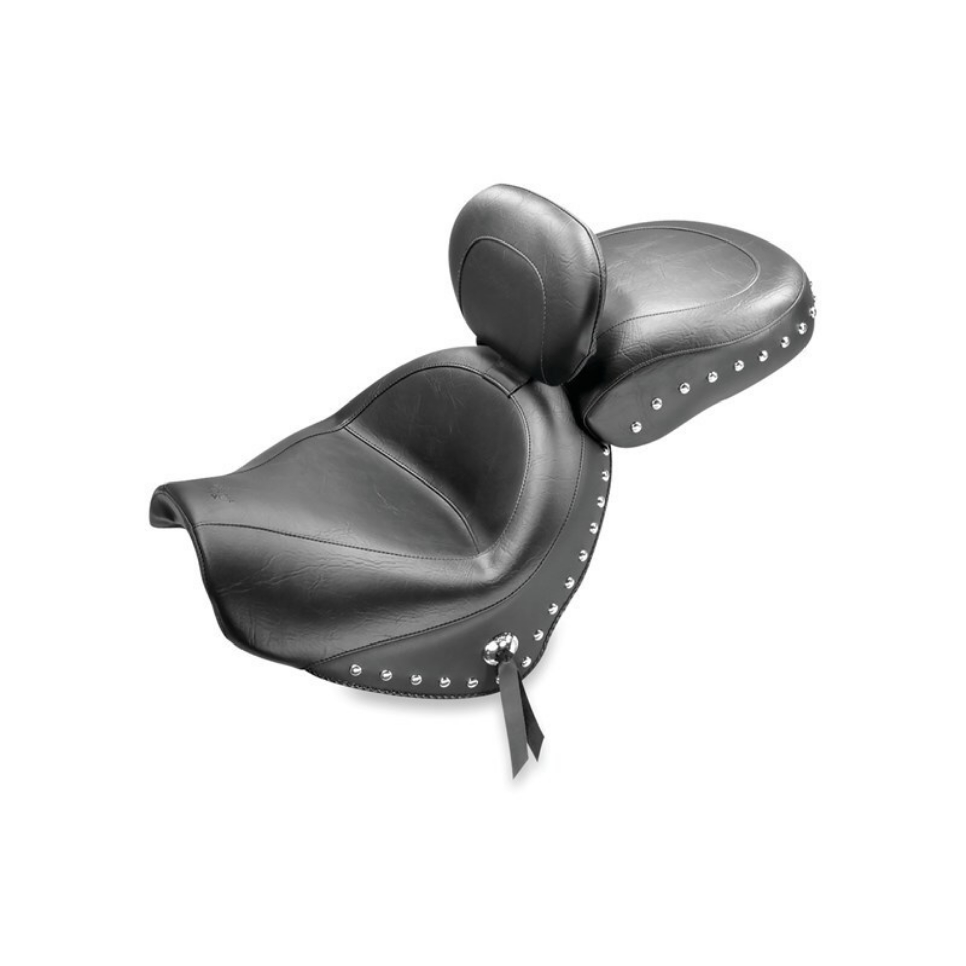Picture of Mustang 09-21 Suzuki Boulevard C50-C50T Standard Touring 2PC Seat w-Driver Backrest w-Studs - Black