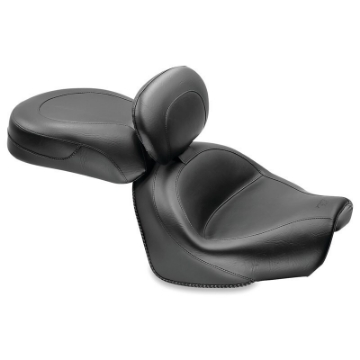 Picture of Mustang 09-17 Yamaha V-Star 950, 950 Tourer Std Touring 2PC Seat w-Driver Backrest - Black