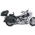 Picture of Mustang 06-17 Harley Softail Wide Tire 200mm Wide Touring Recessed Passenger Seat w-Studs - Black
