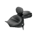 Picture of Mustang 03-08 Kawasaki Vulcan 1600 Classic,05-08 Nomad Tour 2PC Seat w-Driver Backrest Studs - Black