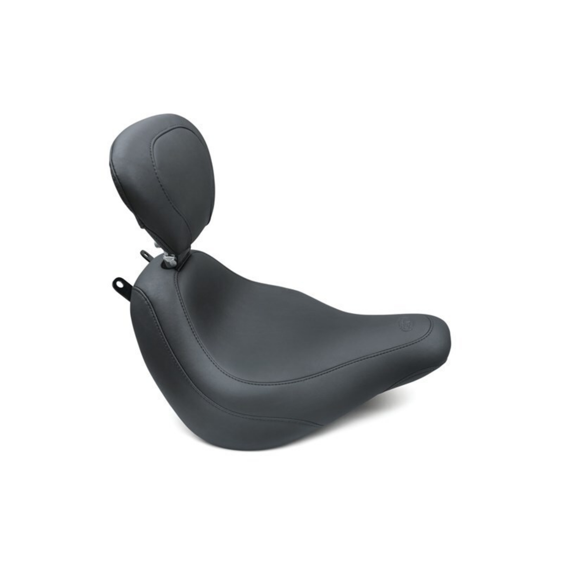 Picture of Mustang 18-21 Harley Heritage Classic & Deluxe Wide Tripper Solo Seat w-Driver Backrest - Black
