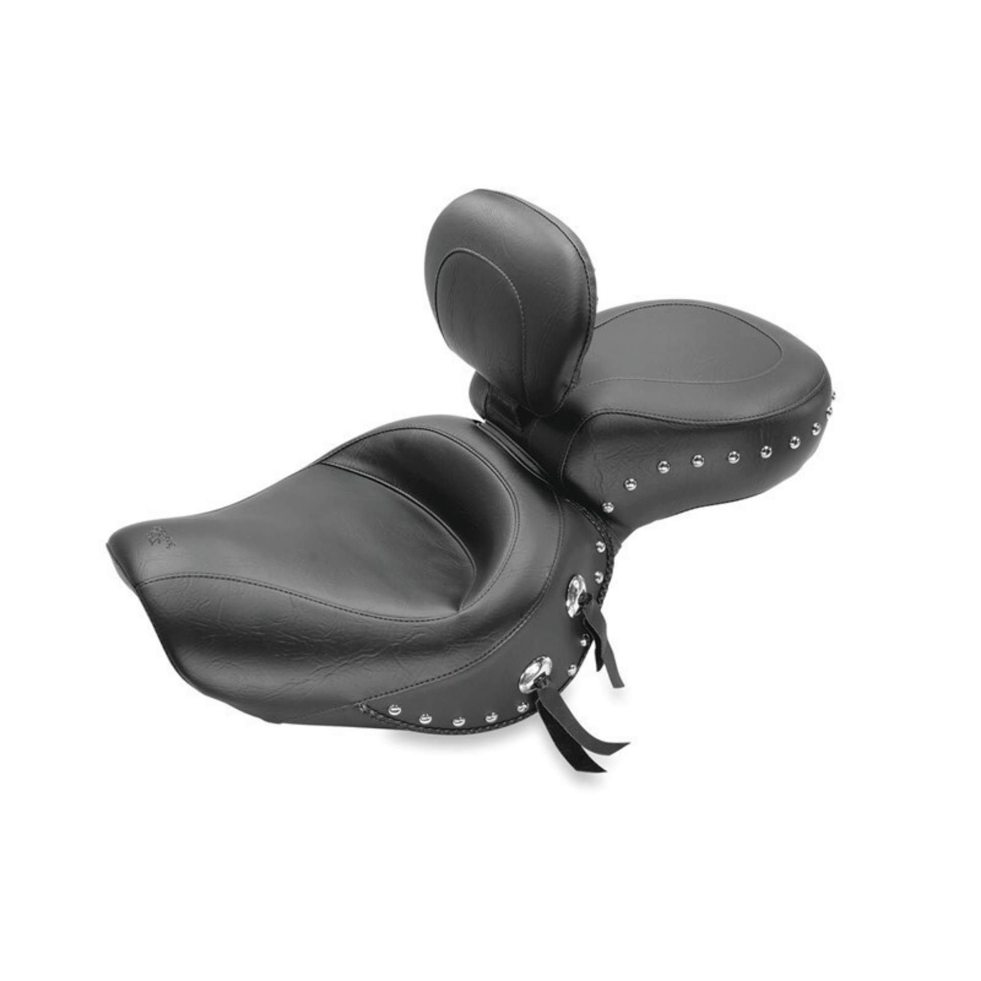Picture of Mustang 00-08 Honda VT1100 Sabre,97-08 Spirit,87-97 Shadow Wide Touring 1PC Seat w-Studs - Black