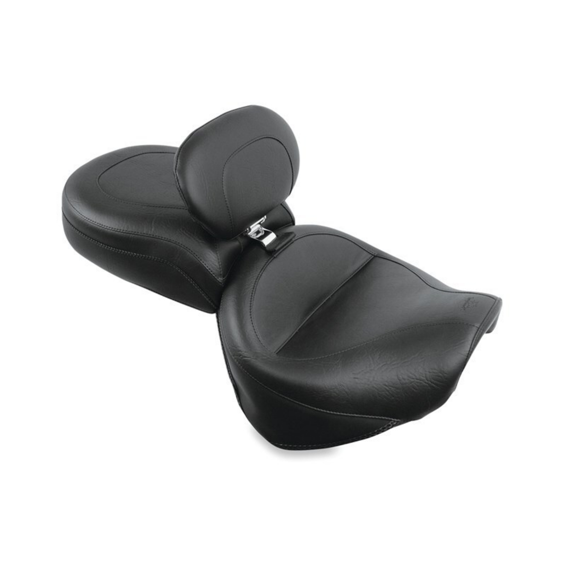 Picture of Mustang 99-15 Yamaha Road Star 1600, 1700 Wide Touring 2PC Seat w-Driver Backrest - Black