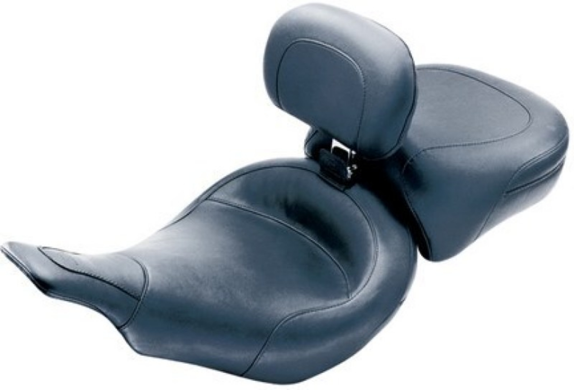 Picture of Mustang 97-07 Harley Electra Glide, Rd Glide Standard Touring Solo Seat w- Driver Backrest - Black