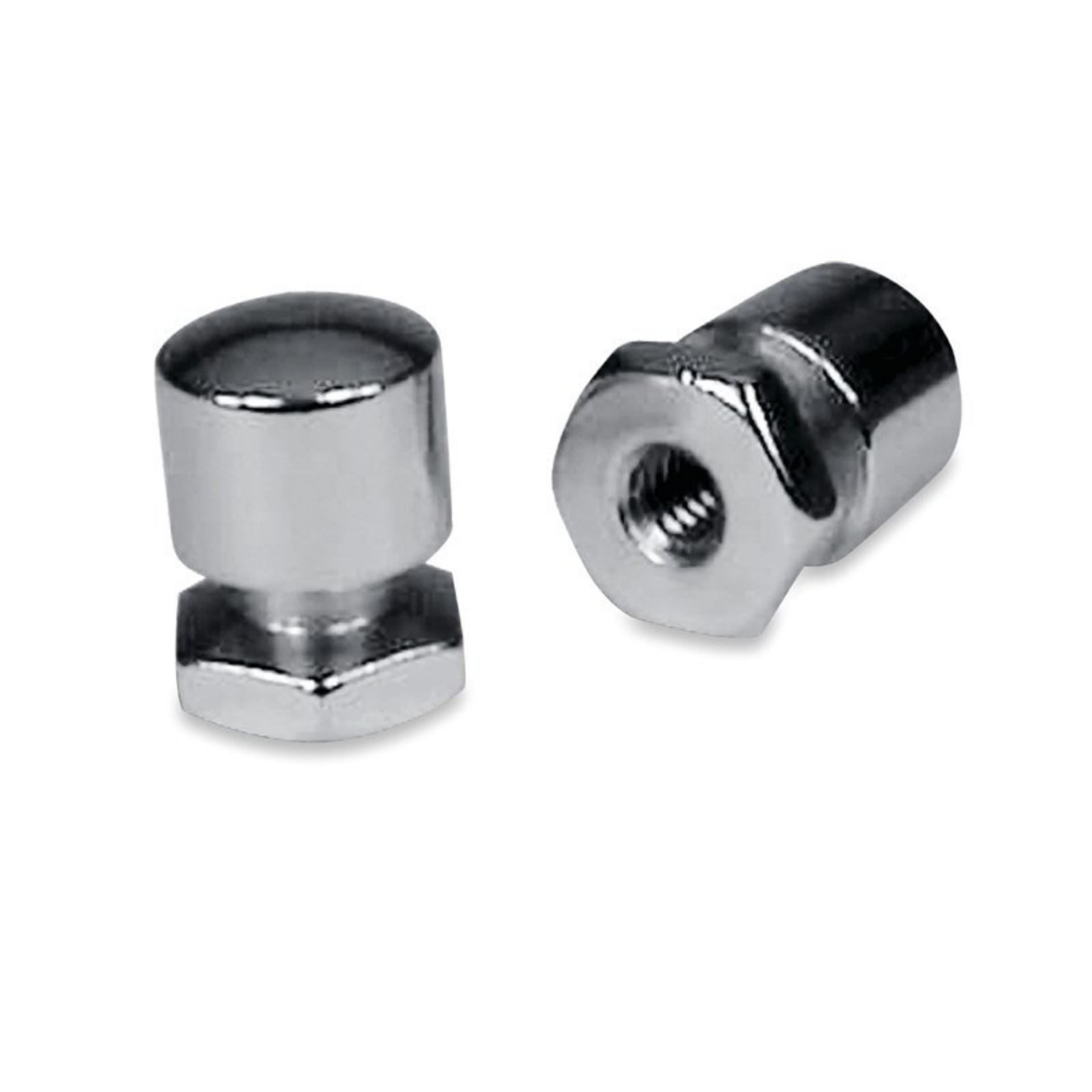 Picture of Mustang Solo Mounting Nuts Pair - Chrome