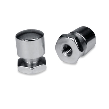 Picture of Mustang Solo Mounting Nuts Pair - Chrome