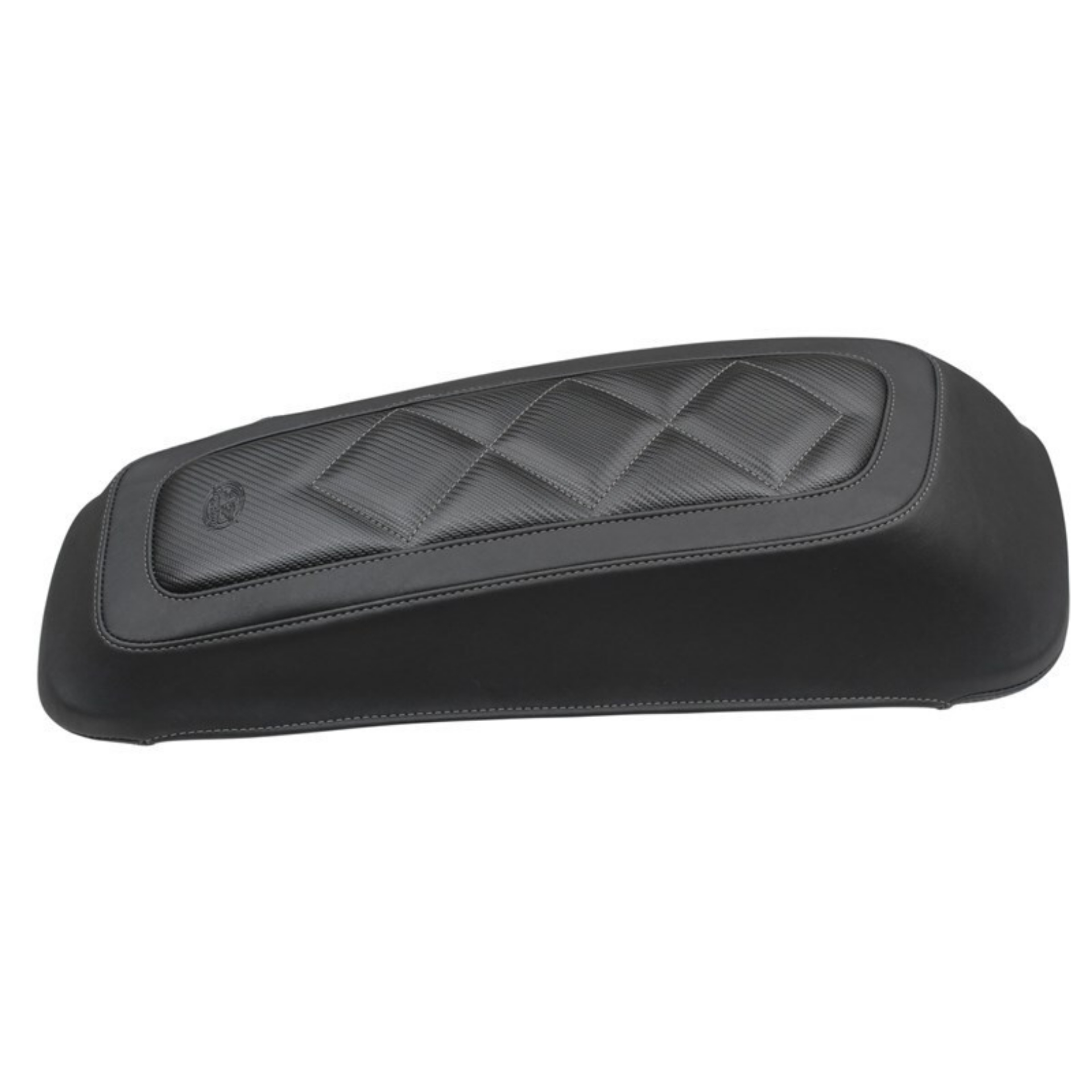 Picture of Mustang 08-21 Harley FL Touring Saddlebag Lid Covers Diamond Stitch - Black