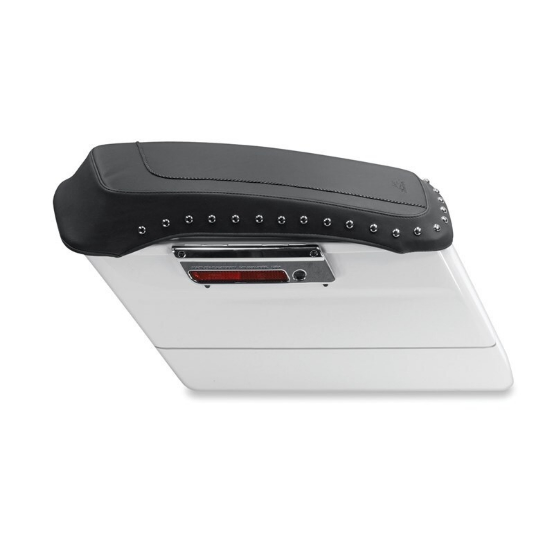 Picture of Mustang 80-07 Harley Early FL Touring Road King Saddlebag Lid Covers w-Blk Pearl Studs - Black