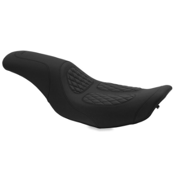 Picture of Mustang 97-07 Harley Rd King,06-07 Str Glide,00-01 Screamin Eagle 1PC Seat w-Diamond Stitch - Black