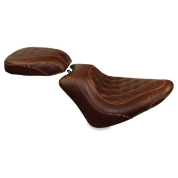 Picture of Mustang 11-13 Harley Blackline, 12-17 Slim-Slim S Tripper Solo Seat Diam Stitch - Distressed Brown