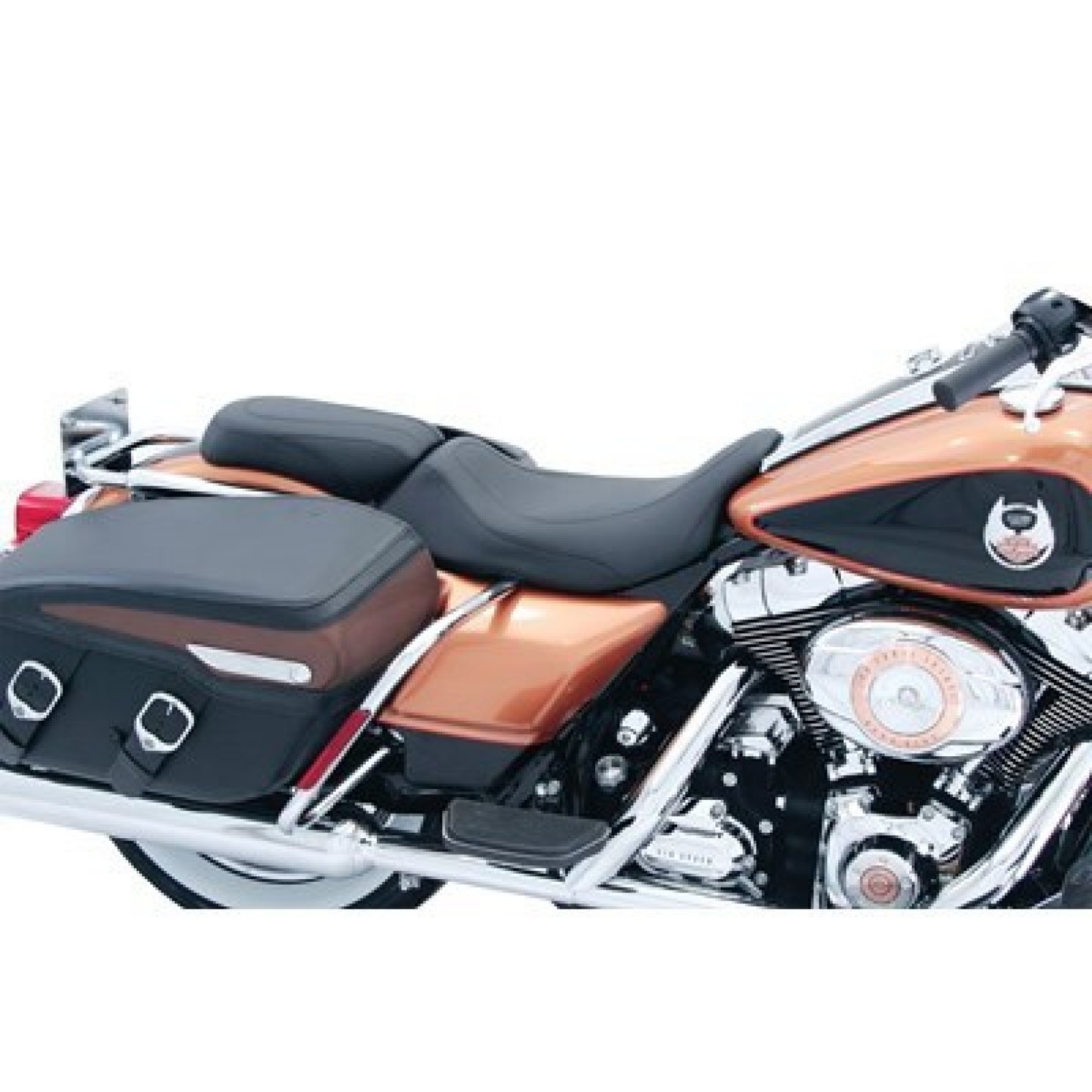 Picture of Mustang 08-21 Harley Electra Glide Std,Rd Glide,Rd King,Str Glide Tripper Pass Seat - Black