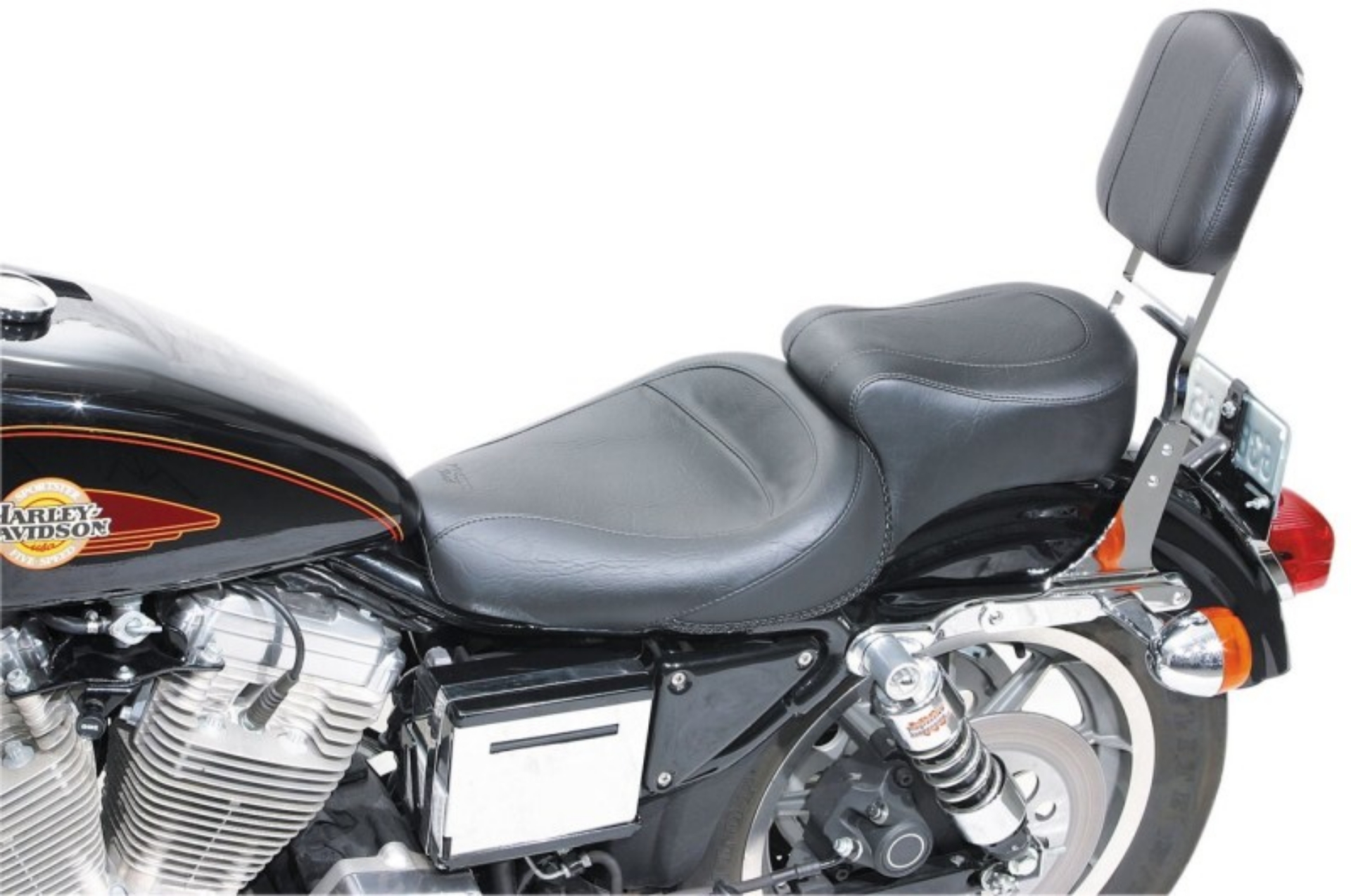 Picture of Mustang 82-03 Harley Sportster Standard Touring 1PC Seat - Black
