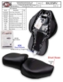 Picture of Mustang 96-03 Harley Sportster 3-3 Gal Vintage Touring-XIS 1PC Seat - Blackl