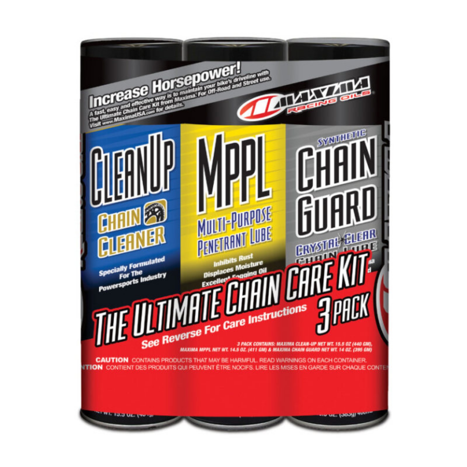 Picture of Maxima Synthetic Chain Guard Ultimate Chain Care Combo Kit - 3-Pack Aerosol