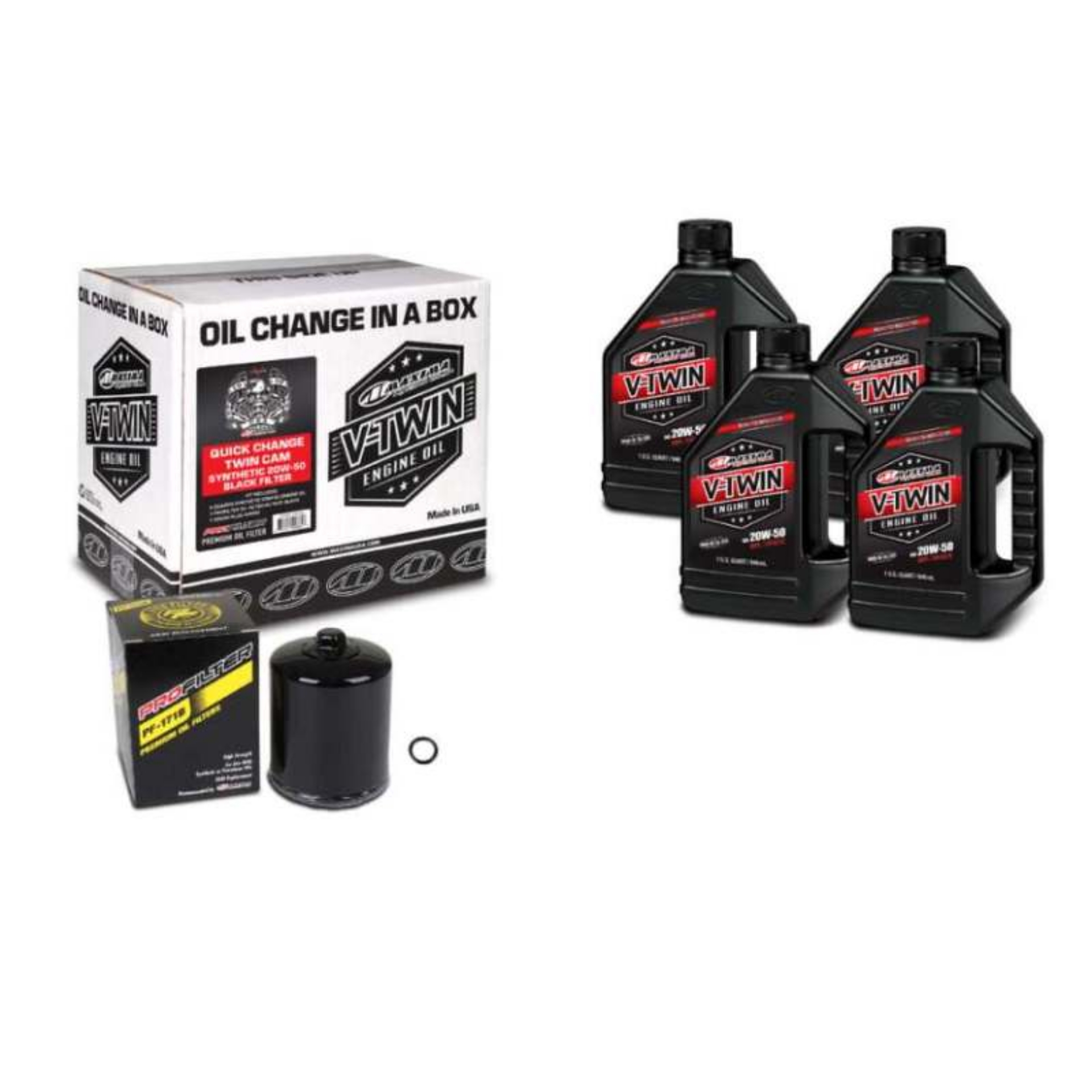 Picture of Maxima V-Twin Quick Change Kit Synthetic w-Black Filter Twin Cam