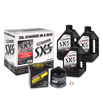 Picture of Maxima SXS Polaris RZR-Ranger Quick Change Kit w-Full Synthetic 10W50 Engine Oil-Filter-Hardware