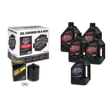 Picture of Maxima V-Twin Oil Change Kit Synthetic w-Black Filter Sportster