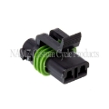 Picture of NAMZ Delphi-Packard Weatherpack 2-Position Female Wire Connector w-Seals