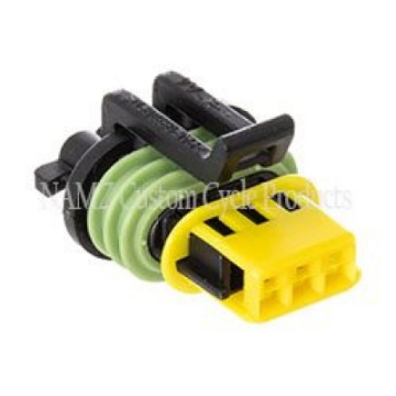 Picture of NAMZ 06-23 V-Twin Delphi OEM Speedometer Sensor-Siren Connector w-Terminals HD 72064-06