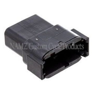 Picture of NAMZ Deutsch DTM 12-Position Receptacle w-12 Stamped Terminals & Wedgelock - Black HD 74109-98BK