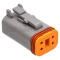 Picture of NAMZ Deutsch DT Series 4-Wire Plug & Wedgelock - Grey Repl- HD 72134-94GY