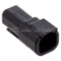 Picture of NAMZ Deutsch DTM 4-Position Receptacle w-4 Stamped Terminals & Wedgelock - Black HD 74104-98BK