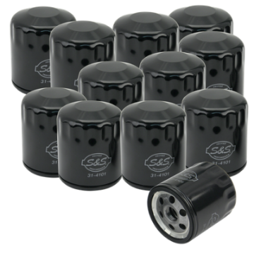 Picture of S&S Cycle Sportster-Evolution Models Black Oil Filters - 12 Pack