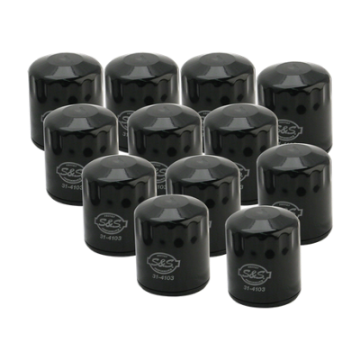 Picture of S&S Cycle 99-18 BT-2017+ M8-X-Wedge Black Oil Filter - 12 Pack