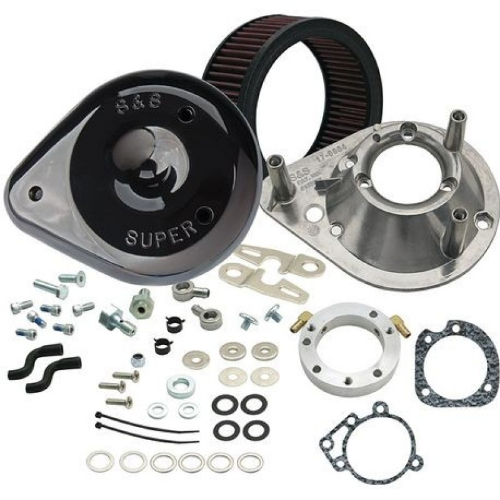 Picture of S&S Cycle 93-06 Carbureted BT-07-10 Softail CVO Models Teardrop Air Cleaner Kit - Gloss Black
