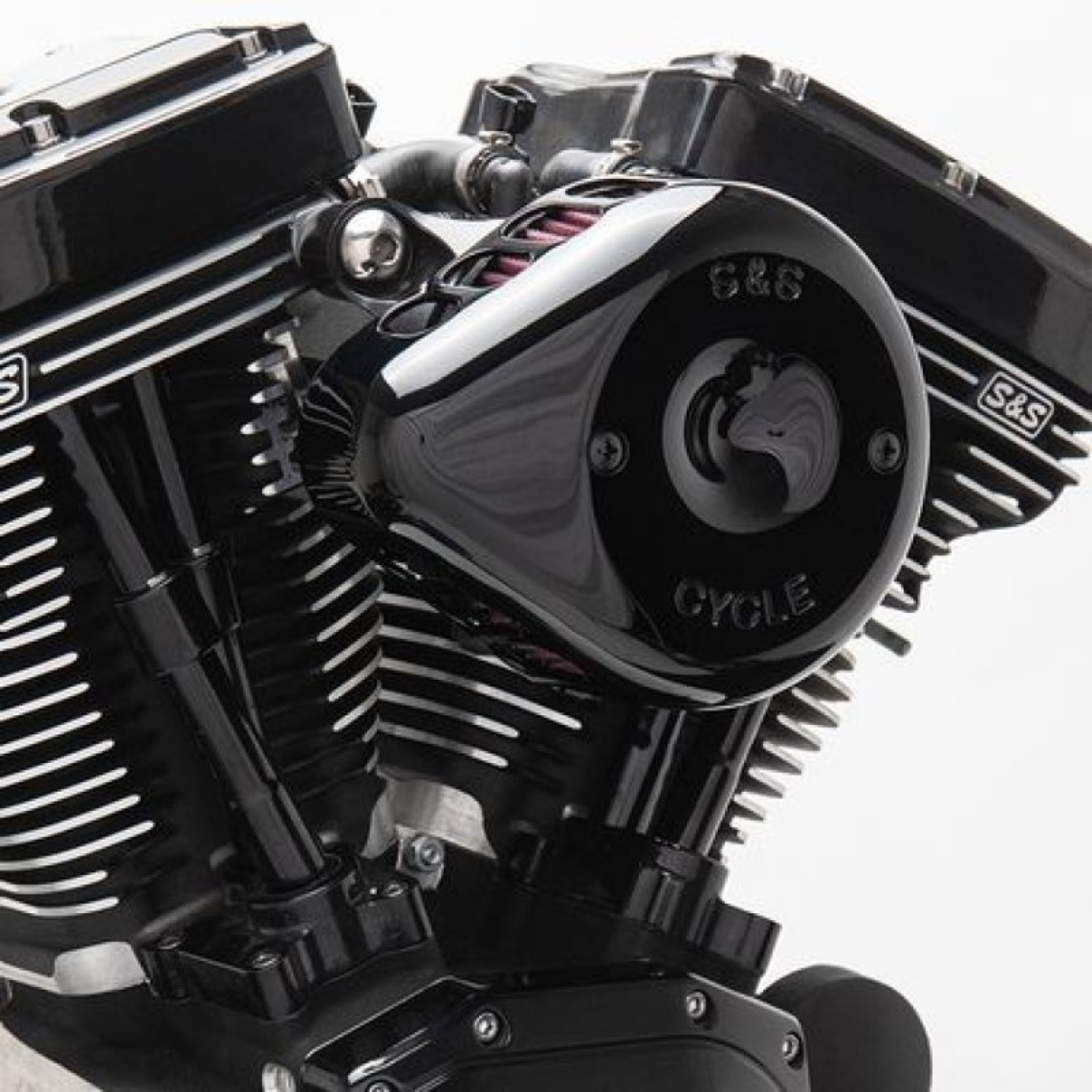 Picture of S&S Cycle 91-06 XL Sportster Models Stealth Air Cleaner Kit w- Gloss Black Mini Teardrop Cover