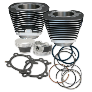 Picture of S&S Cycle 07-17 BT 106in Big Bore Cylinder Kit - Wrinkle Black