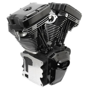 Picture of S&S Cycle 06-17 Dyna T124 Black Edition Long Block Engine - Wrinkle Black