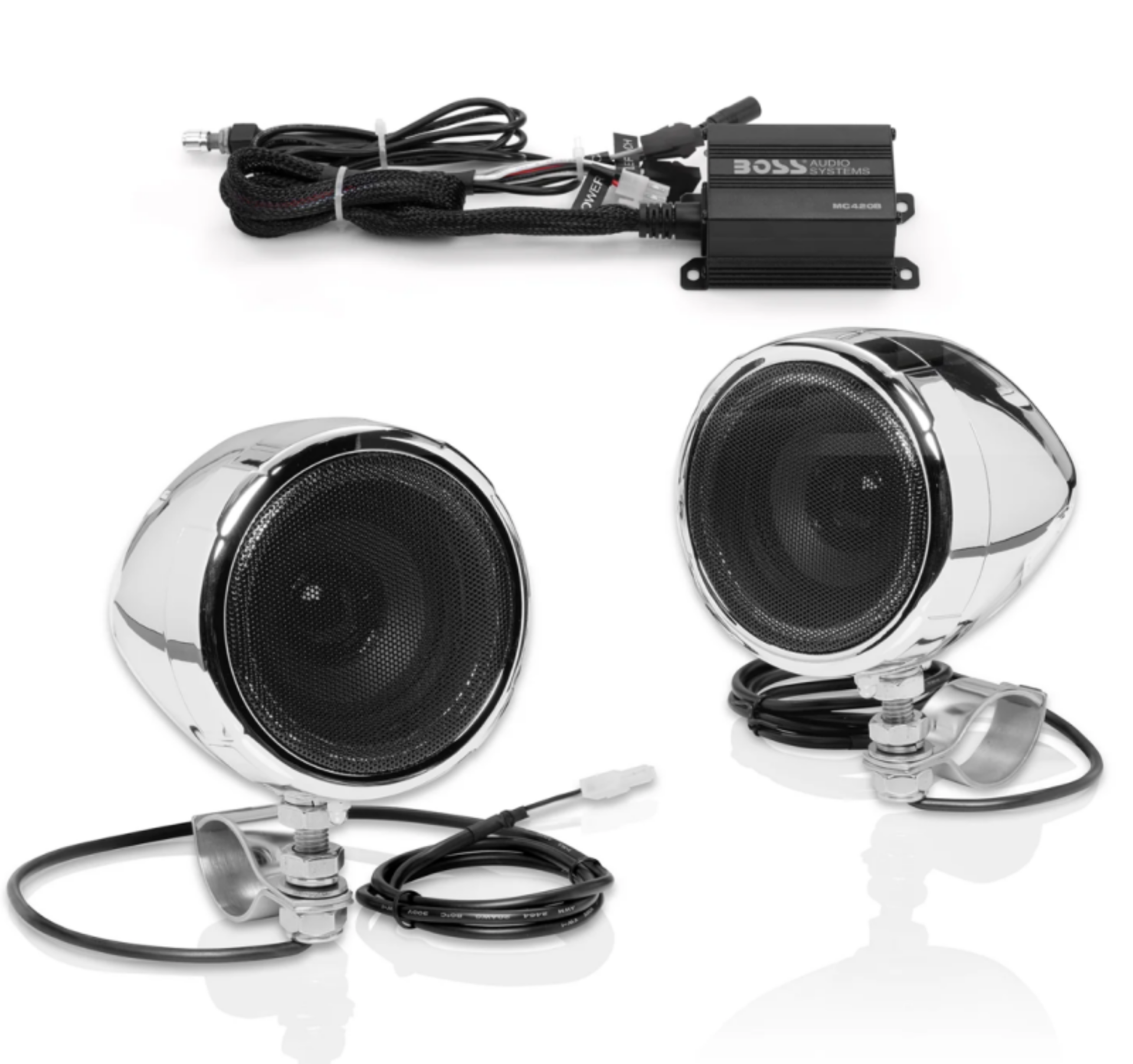Picture of Boss Audio Systems Motorcycle Speaker Amplifier- Bluetooth- 3in Speakers