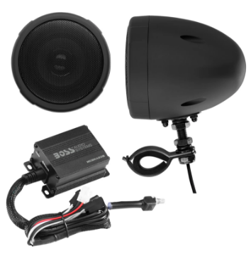 Picture of Boss Audio Systems Motorcycle Speaker Amplifier- Bluetooth- 3in Speakers Pair- Black