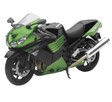 Picture of New Ray Toys Kawasaki ZX-14 Street Bike Green Scale- - 1:12