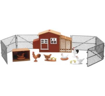 Picture of New Ray Toys Country Life Playset Chicken Coop with Chickens