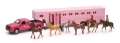 Picture of New Ray Toys Pink Pickup Fifth Wheel Horse Trailer Set- Scale - 1:32