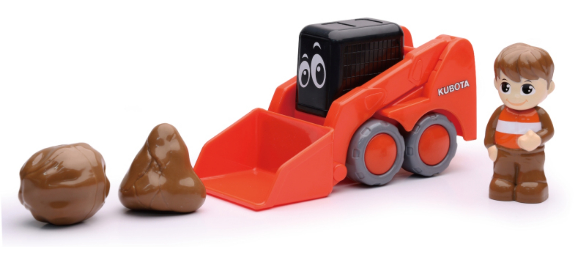 Picture of New Ray Toys Kubota My Lil Orange SSV with Figurine and Boulders- Scale - 1:18