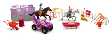 Picture of New Ray Toys Valley Ranch Set with Pink ATV, Figurines and Horses