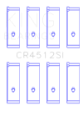 Picture of King Honda D17A1-2 Size 0-25 Oversized Rod Bearing Set