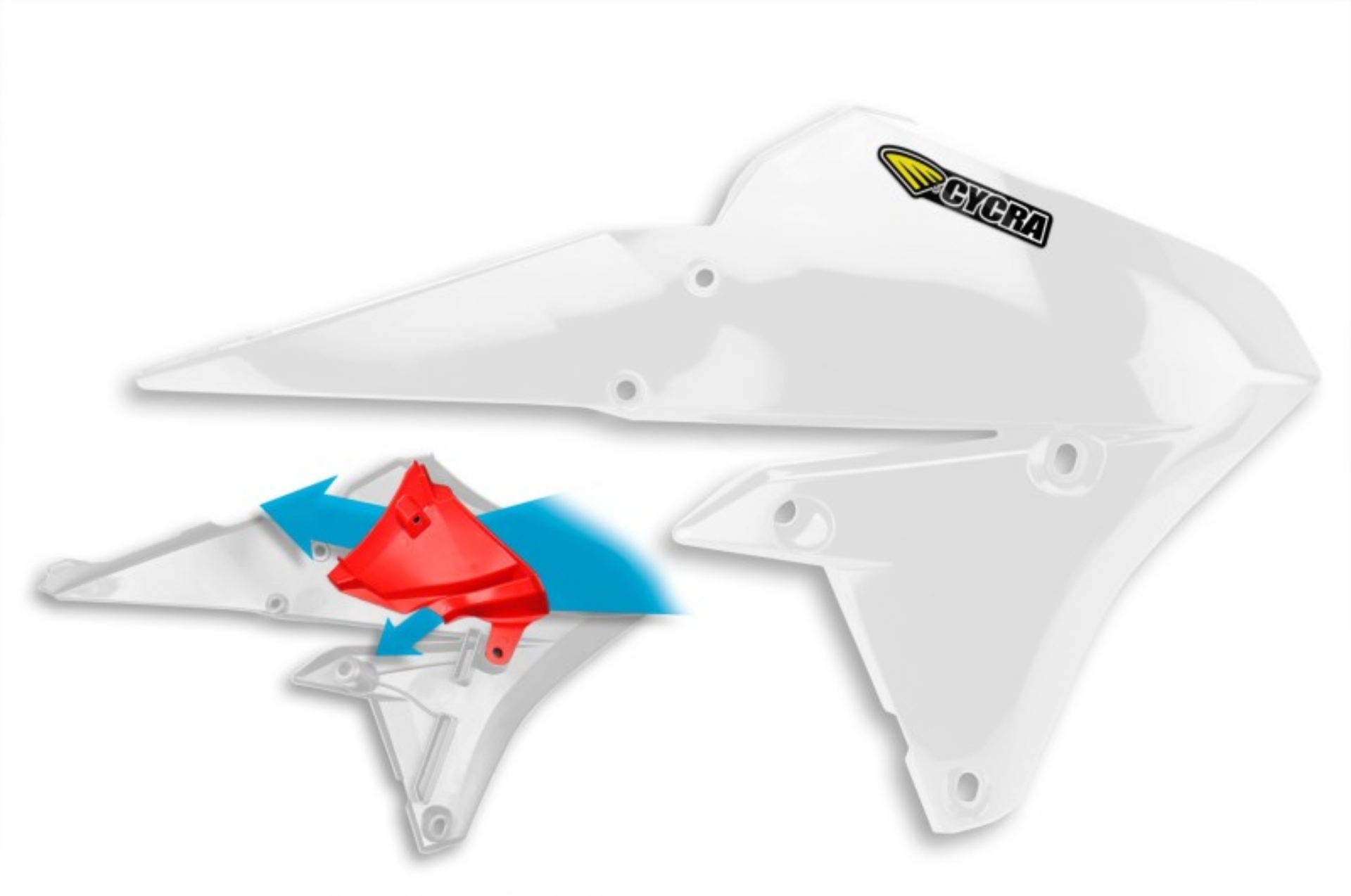 Picture of Cycra 15-19 Yamaha WR250F Powerflow Radiator Shrouds - White