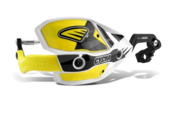 Picture of Cycra CRM Ultra 1-1-8 in- Clamp w-White Shields-Yellow Covers