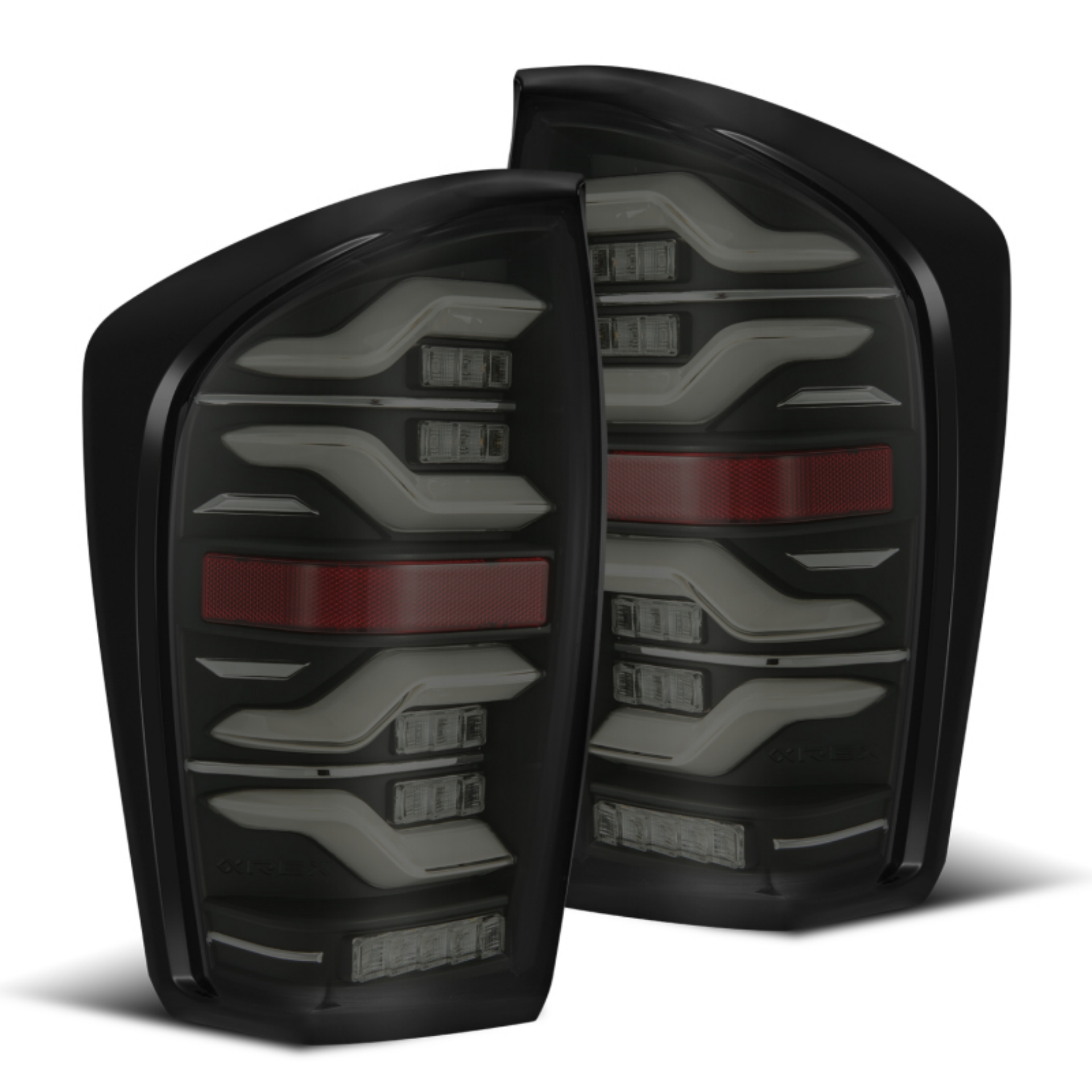 Picture of AlphaRex 16-21 Toyota Tacoma LUXX LED Taillights Blk w-Activ Light-Seq Signal