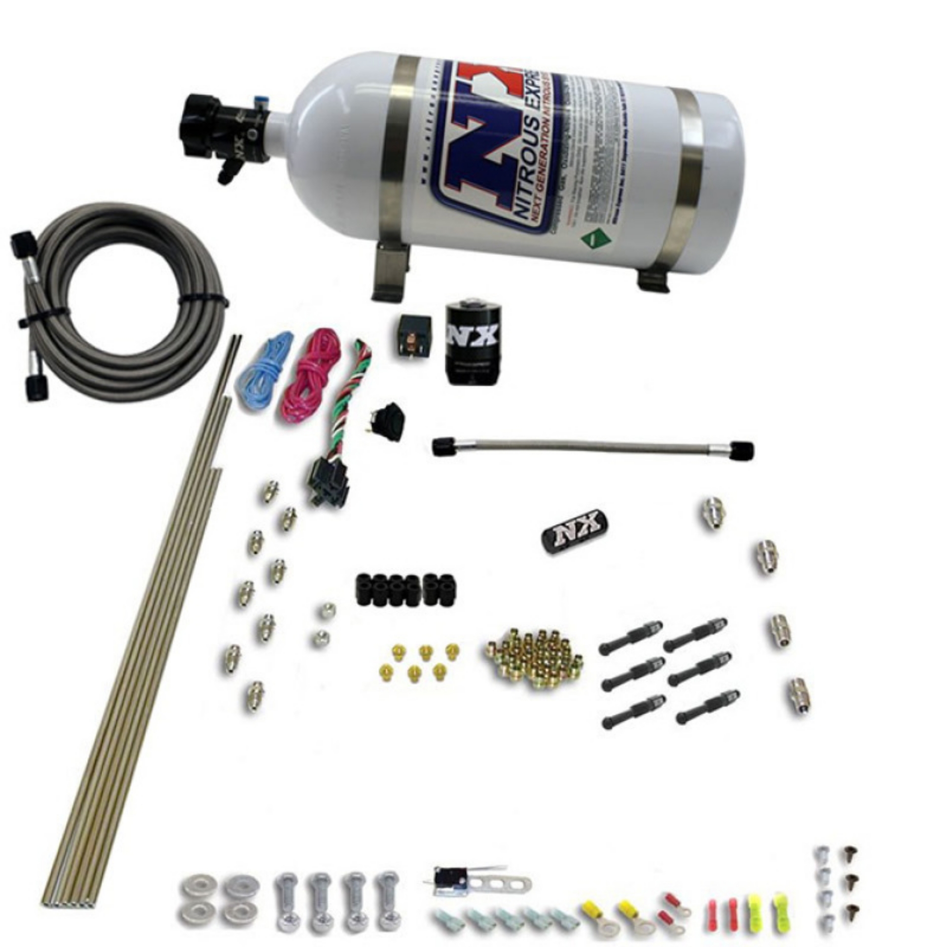 Picture of Nitrous Express 6 Cyl Dry Direct Port Nitrous Kit w- 12lb Bottle