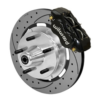 Picture of Wilwood Forged Dynalite Front Kit 19-00in Drilled Rotor Black WWE ProSpindle 5x5-00in Hub