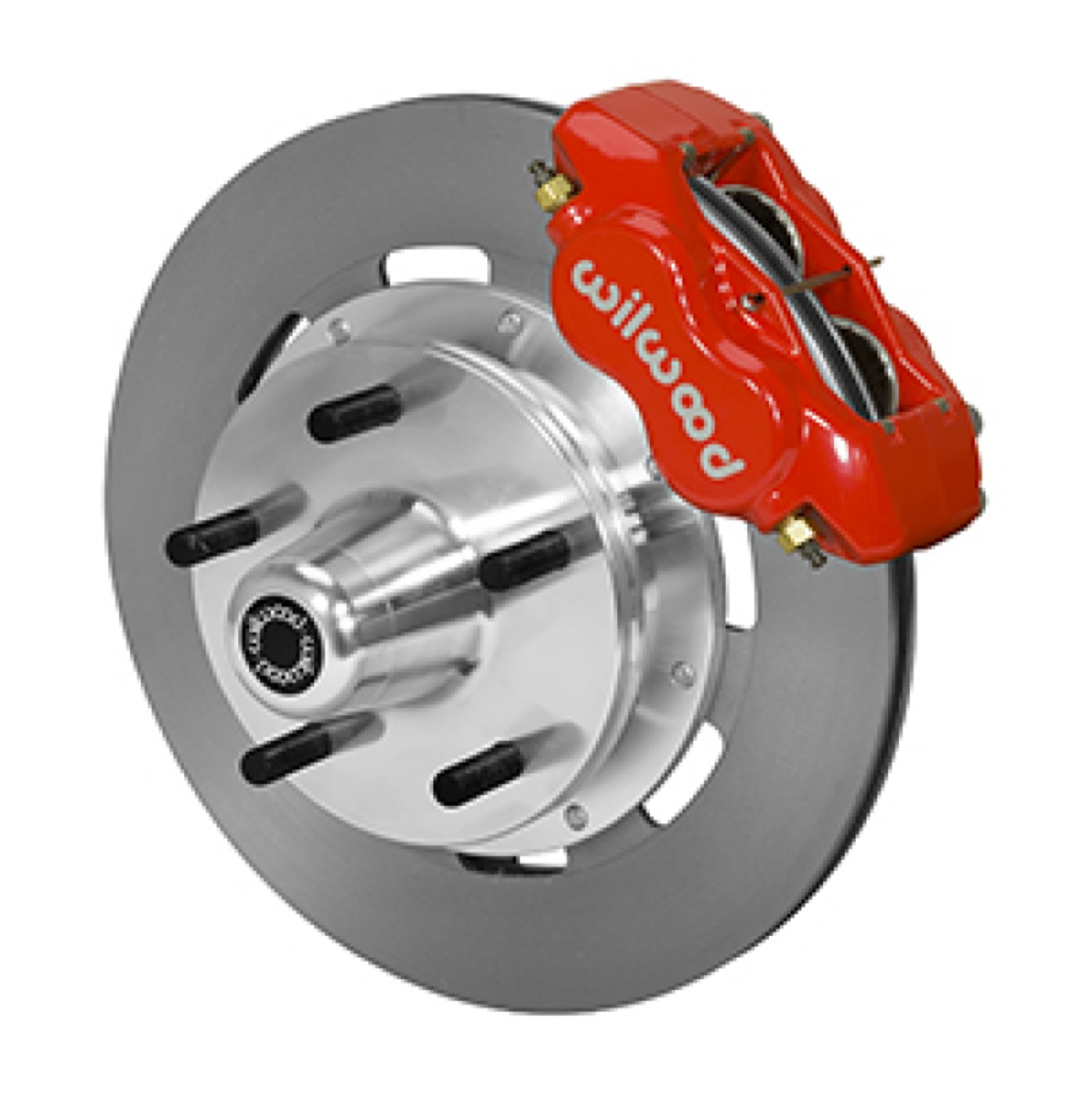 Picture of Wilwood Forged Dynalite Front Kit 19-00in Plain Rotor RedWWE ProSpindle 5x5-00in Hub